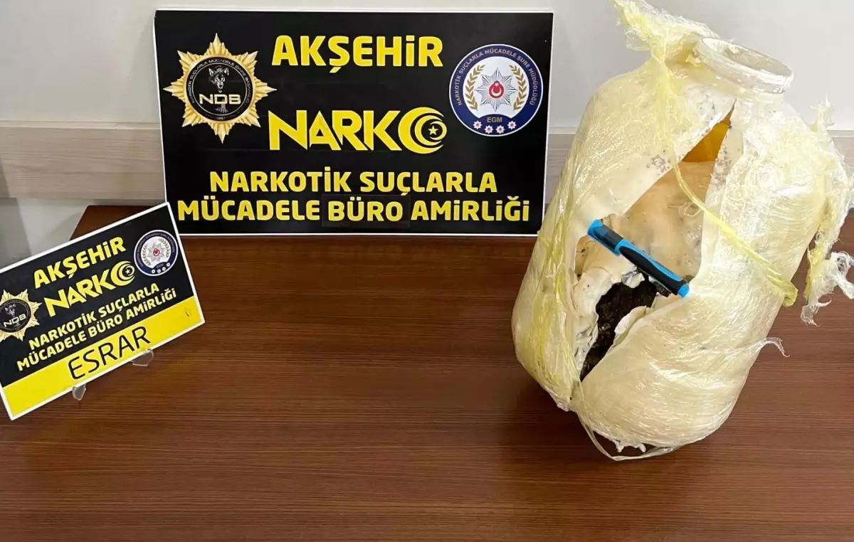 Akşehir’de 1.5 Milyon Lira Değerinde Esrar Ele Geçirildi