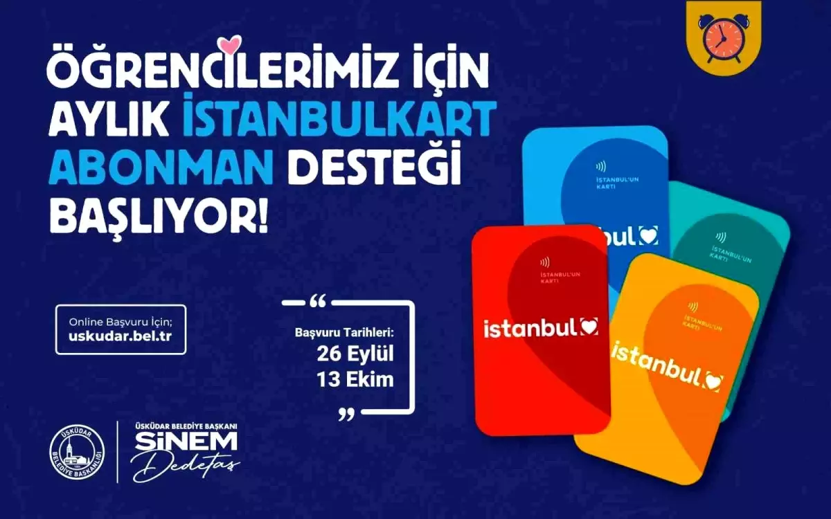 Üsküdar Belediyesi’nden Öğrencilere Abonman Desteği